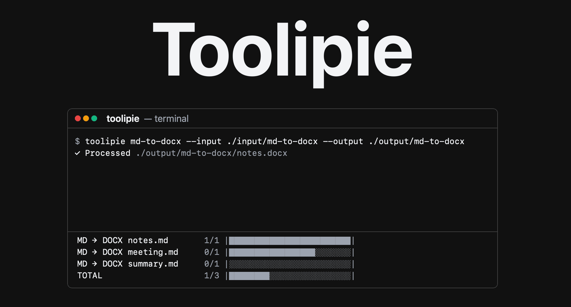 Toolipie interface preview